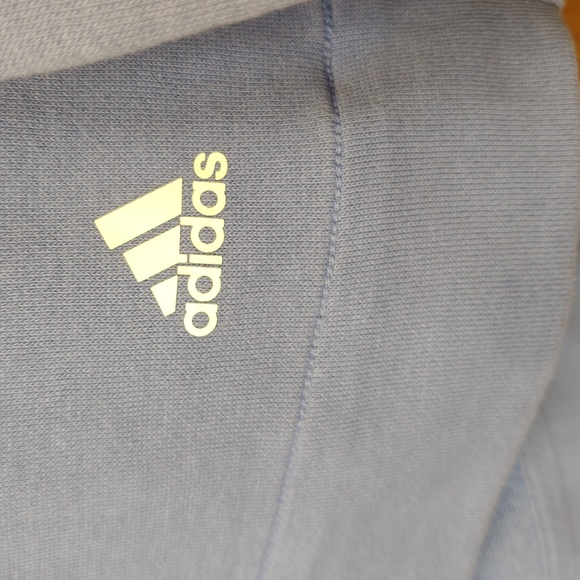 Adidas Women's Cowl Turtle Neck Sweatshirt in Two Tone Blue - Picture 2 of 14